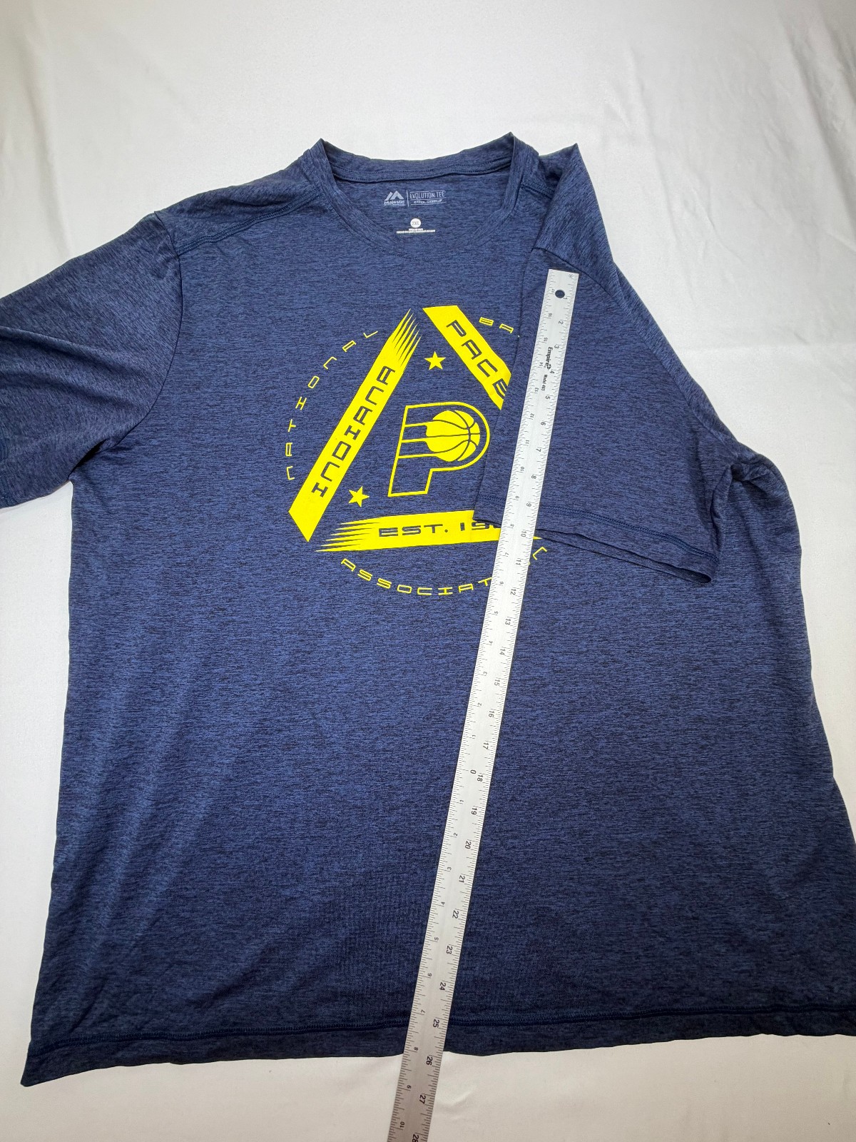 Majestic Men’s Graphic T-Shirt Indiana Pacers Basketball Size XXL Blue