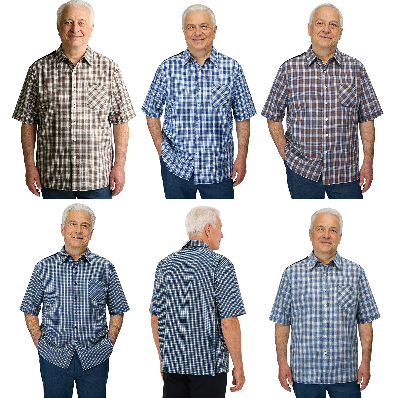 Men’s Tank Top Daily Wear Undershirts Open Back T-Shirt Button Shirts Adaptive