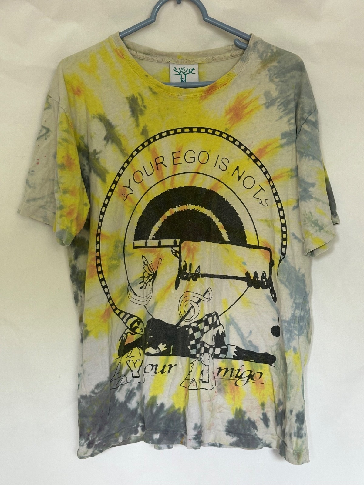 Online Ceramics Your Ego Is Not Your Amigo tie dye graphic t-shirt.Older RARE
