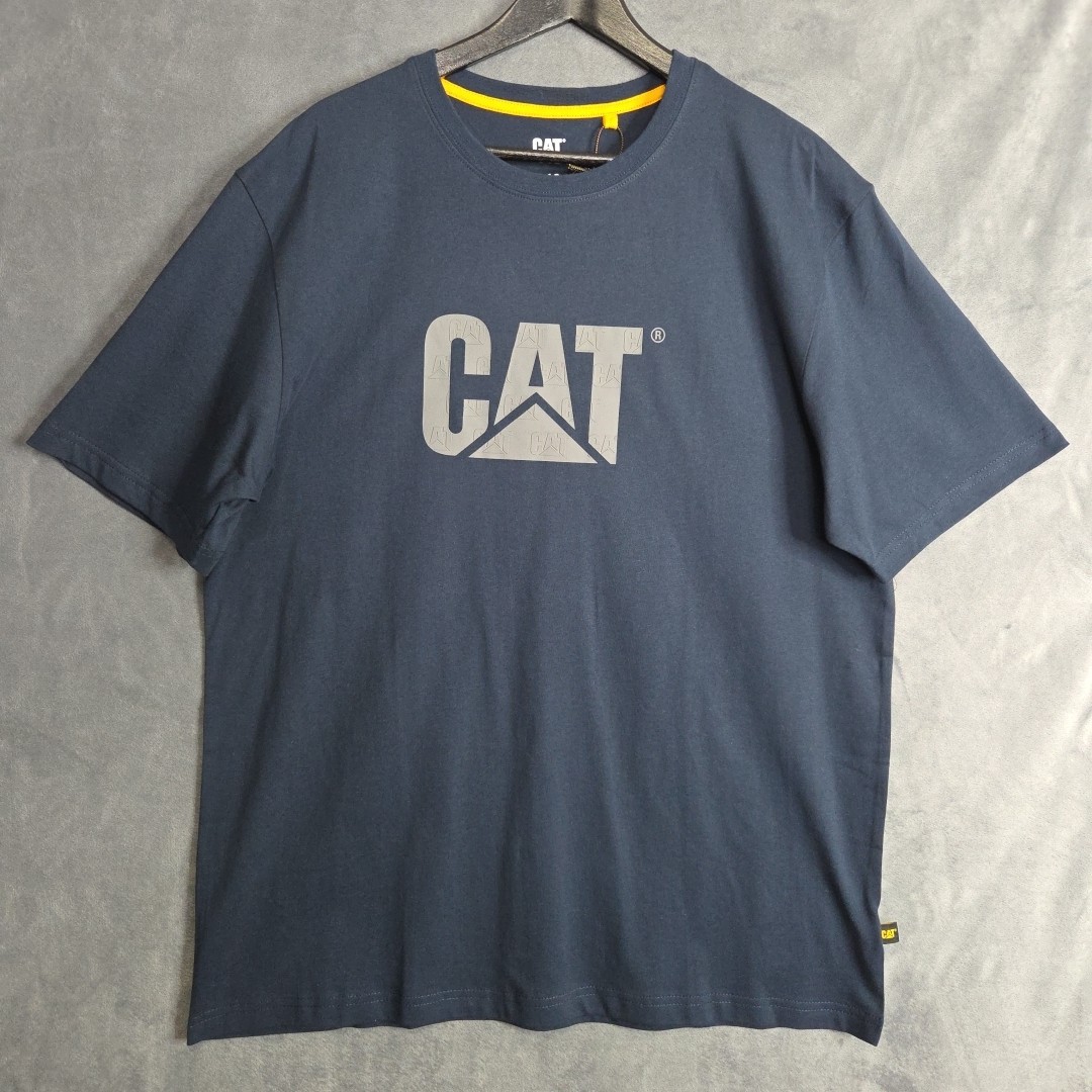 CAT Men’s Logo Workwear Relaxed Tee Blue Size L NWT – Machine Washable