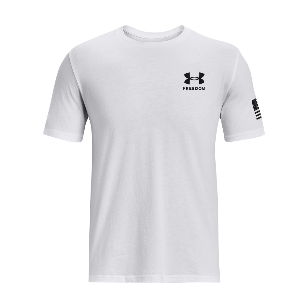 Under Armour 1370816 Men’s UA Freedom Flag Camo T-Shirt, White/Black, 2X, Large