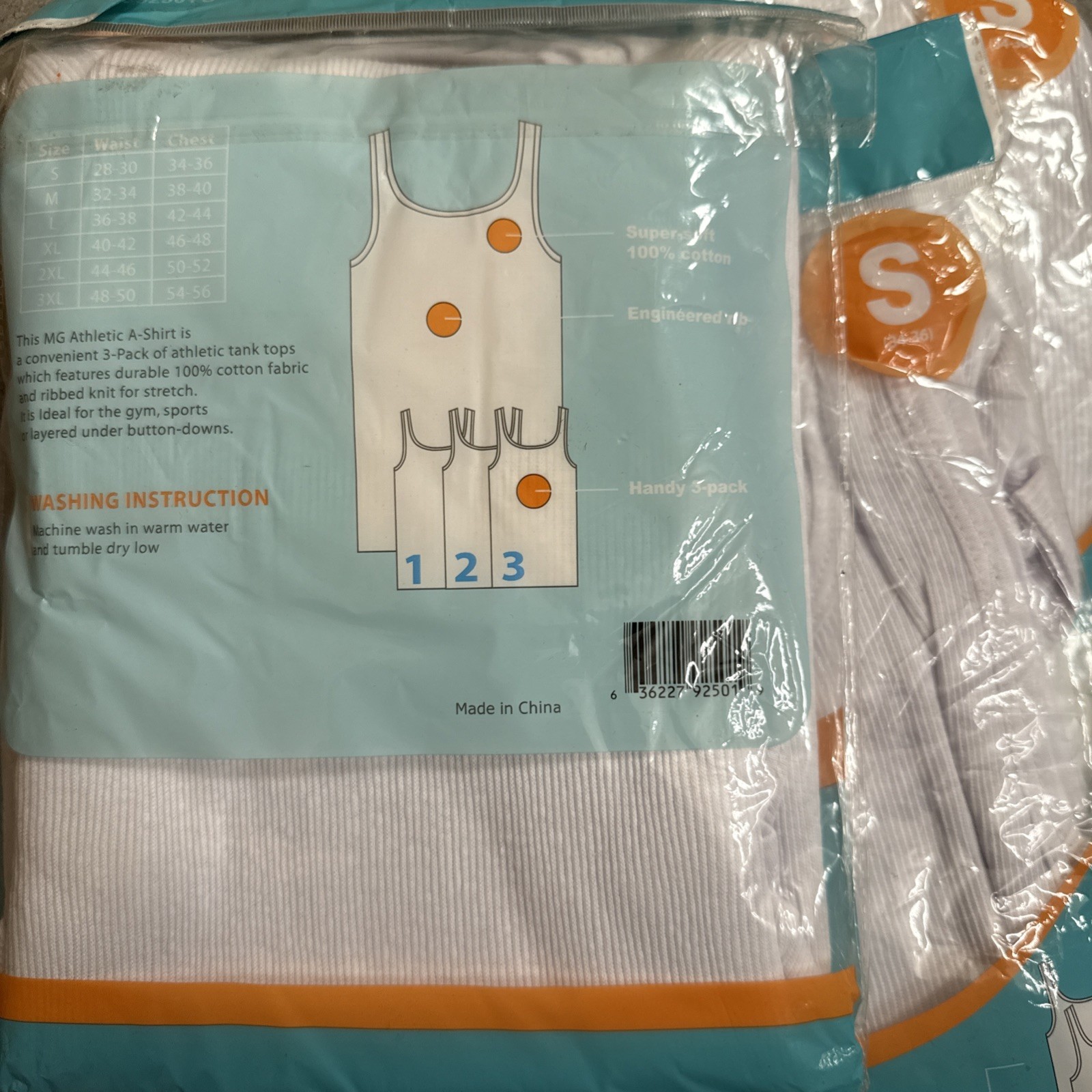 Lot Of 6 White Small A-Shirt/ Tang Top Special,Last Of Inventory