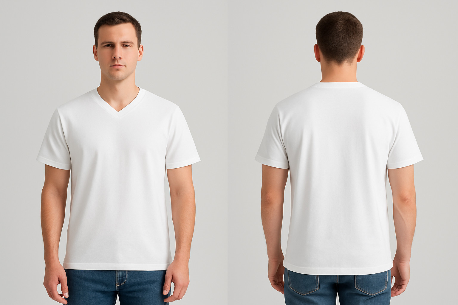 A1 Men’s Black V-Neck T-Shirts| white |multipack | Soft Cotton | Size 3X- large