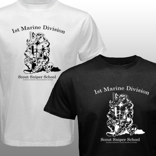 USMC United States Marine Corps Scout Sniper Camp Pendleton School T-shirt