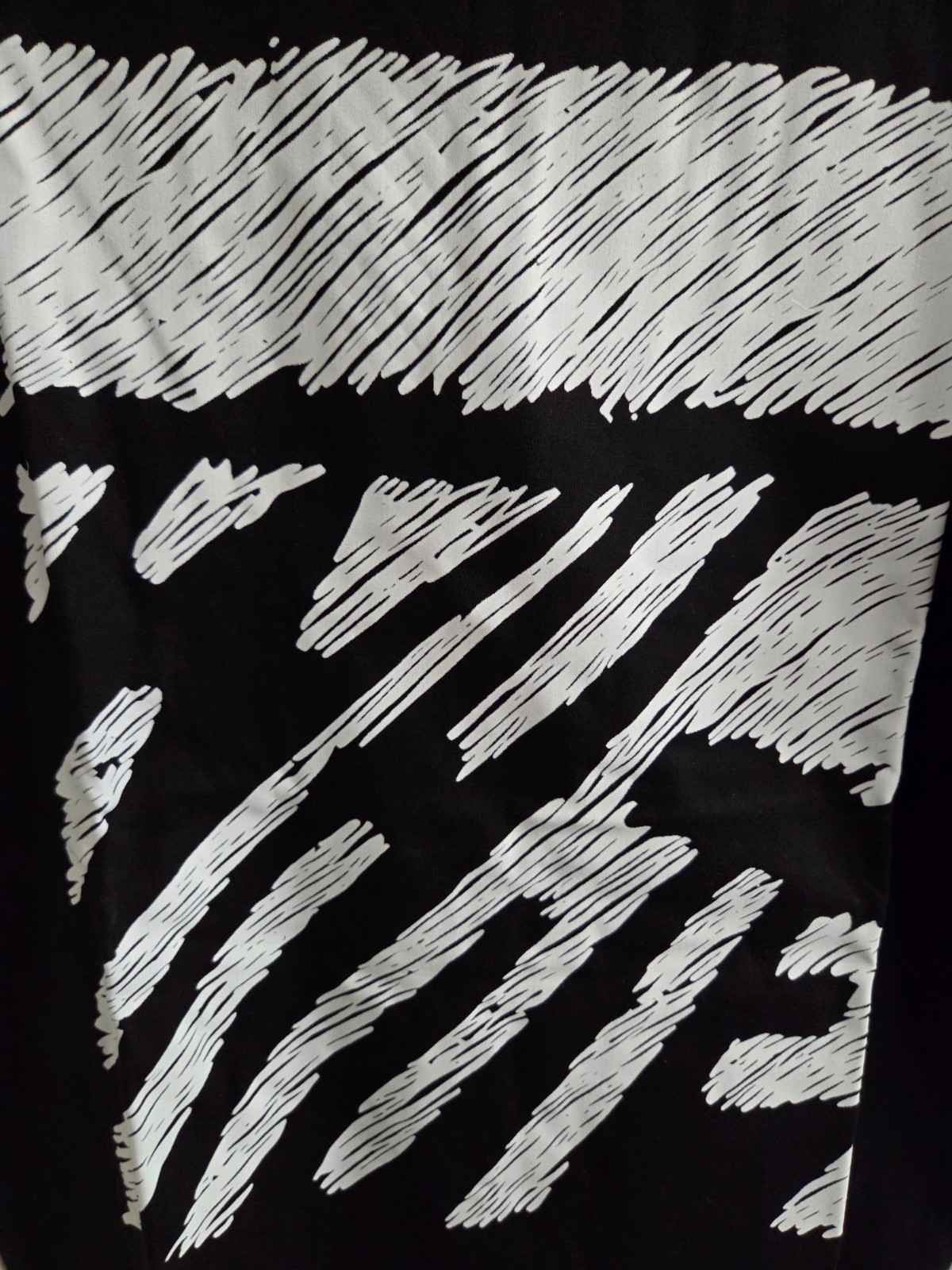 Off Wht Thin Scribble Diagonal Logo Black T-Shirt Cotton Regular Fit Size T33