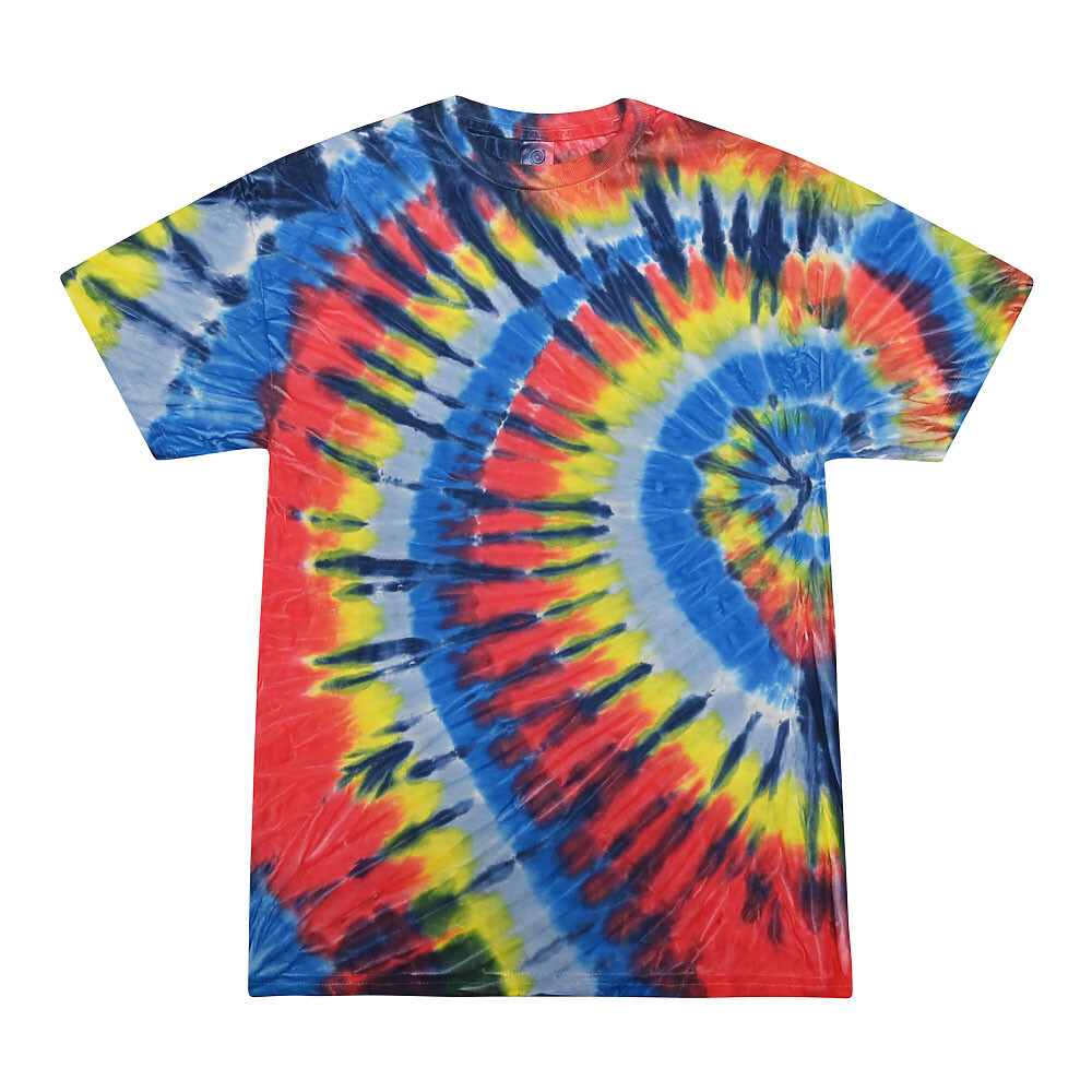 Multi-Color Tie Dye T-Shirts, Kids & Adults Short Sleeve Cotton Colortone