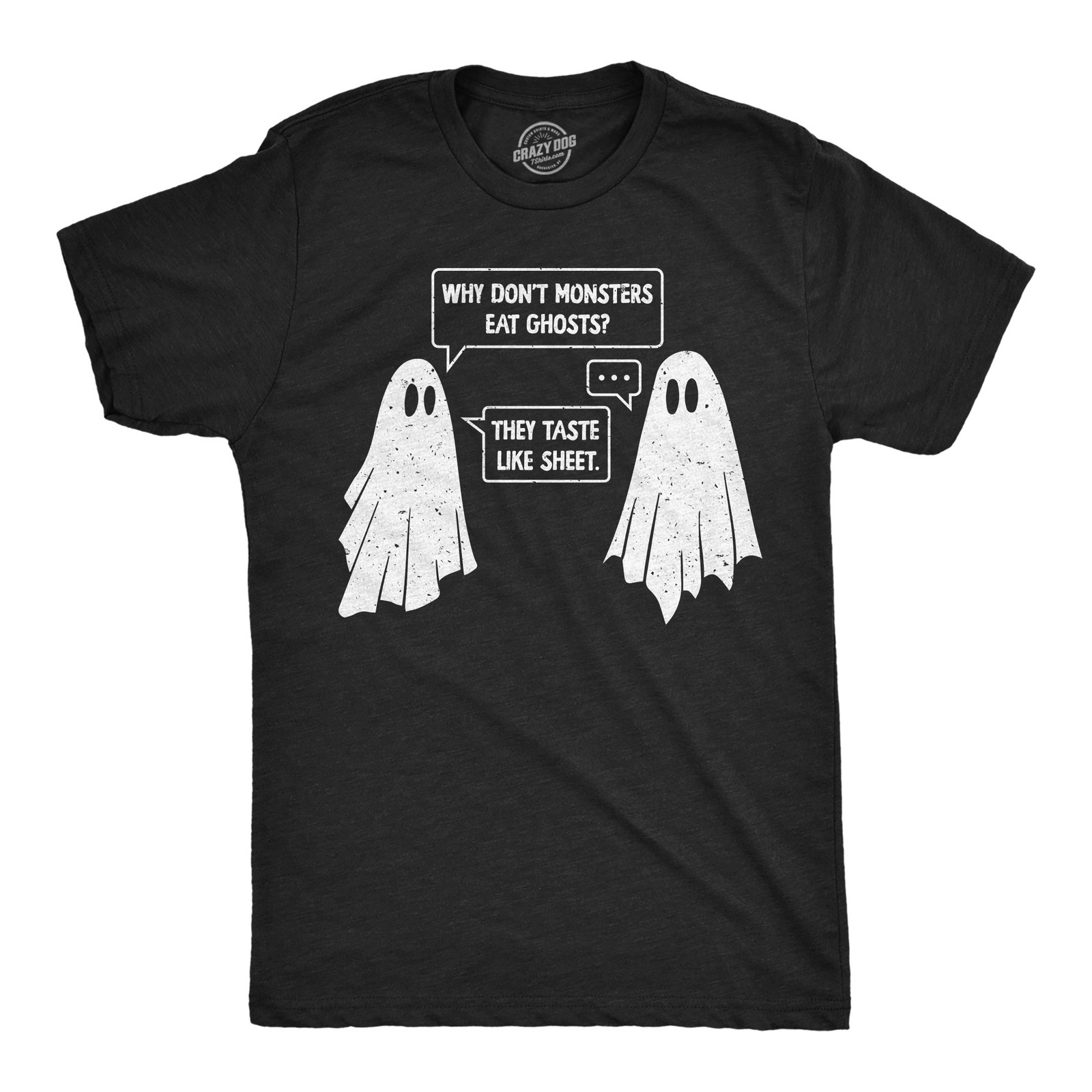 Mens Funny T Shirts Ghost Joke Sarcastic Halloween Bedsheet Ghosts Graphic