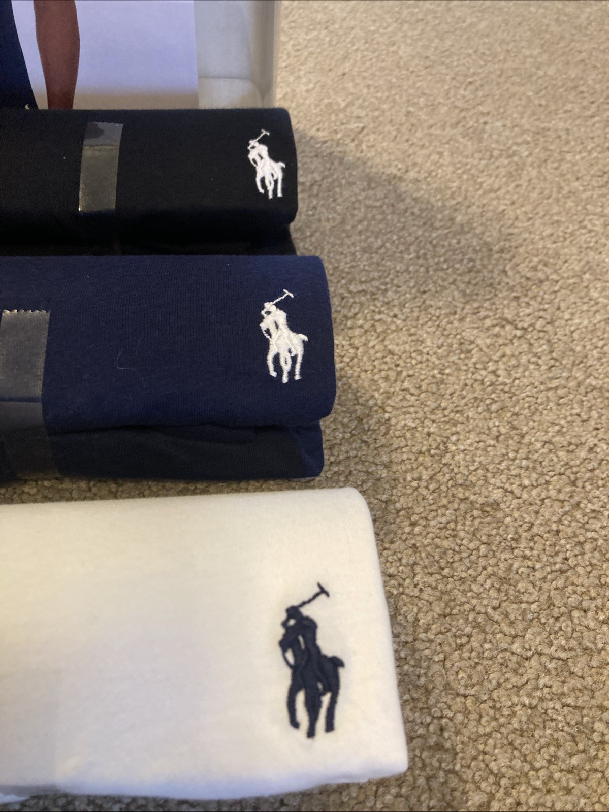 POLO RALPH LAUREN Men’s Slim Fit Cotton Crew Nk Undershirt 3 Pack Sz XL BK WT NY