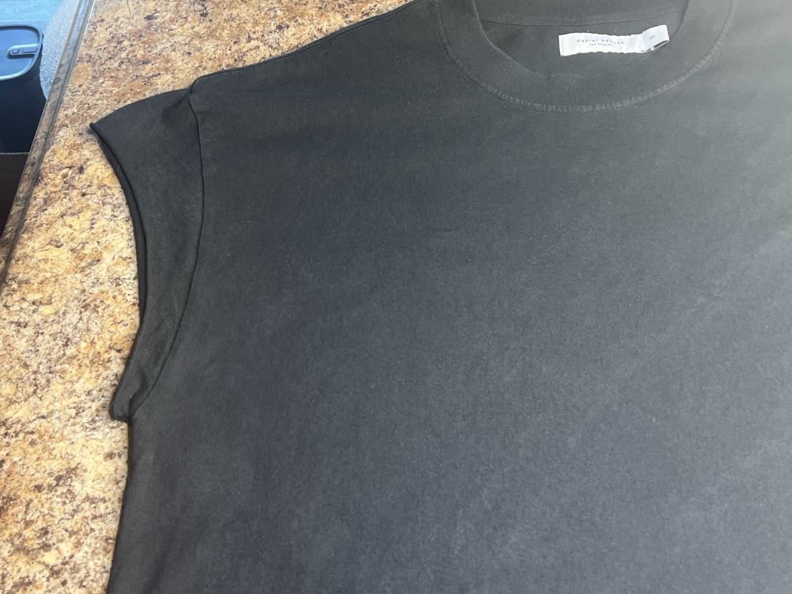 Daniel Patrick Los Angeles Black Sleeveless Shirt Men’s US Medium Cotton