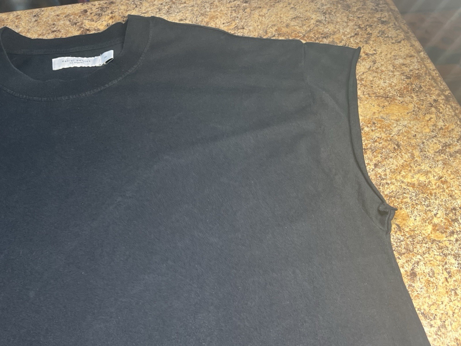 Daniel Patrick Los Angeles Black Sleeveless Shirt Men’s US Medium Cotton
