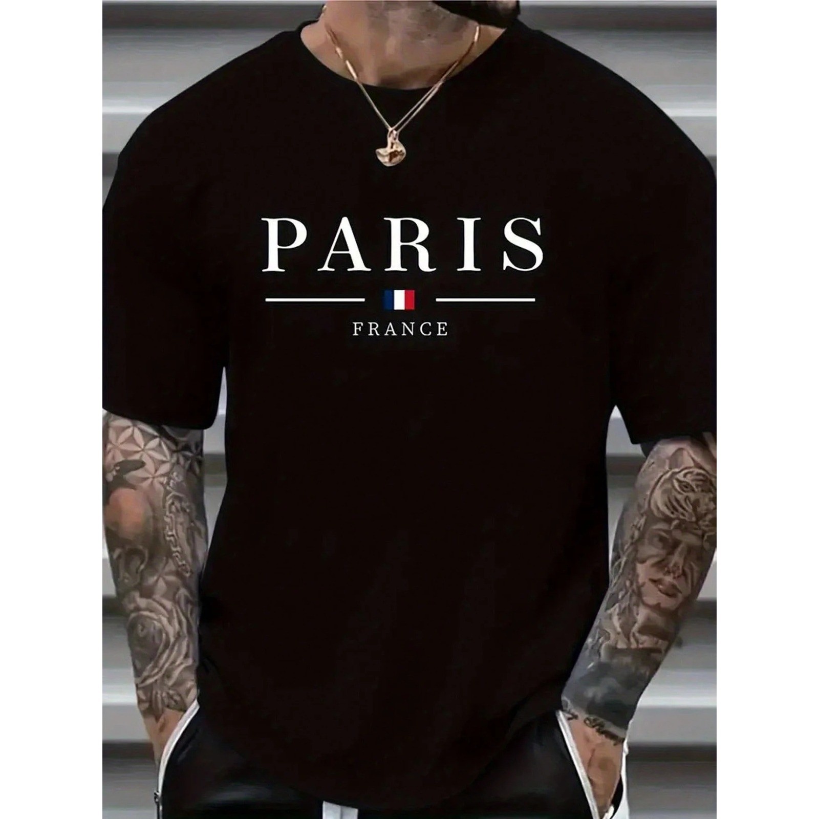 Paris-Inspired Cotton T-Shirt – Breathable, Machine Washable, “PARIS”