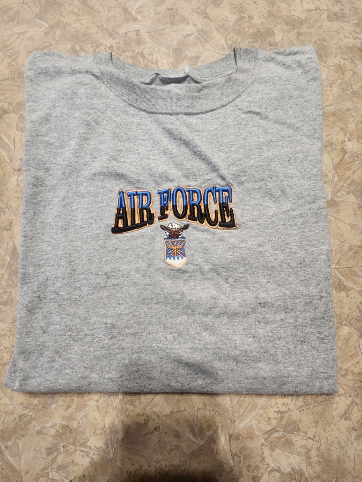 Embroirdered Air Force Grey Tshirt Size Unknown
