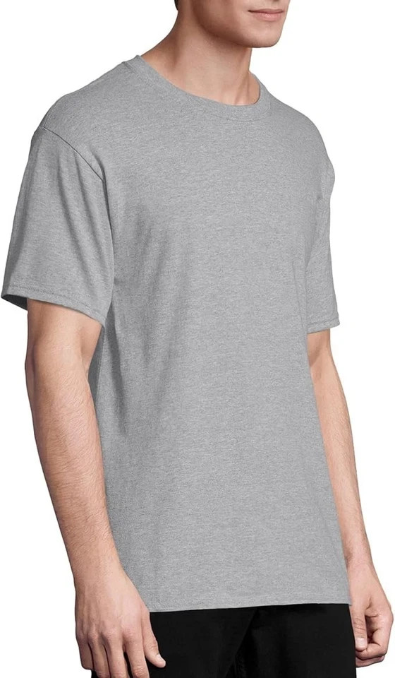 Hanes Men Crew neck T-Shirt 4-Pack ComfortSoft 100% Cotton Heavyweight Tee Plain