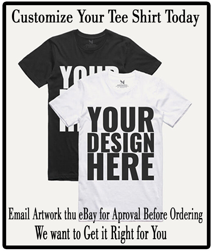 Custom Personalized Tee Shirt Your Printed Logo Photo Text Big & Tall or Small