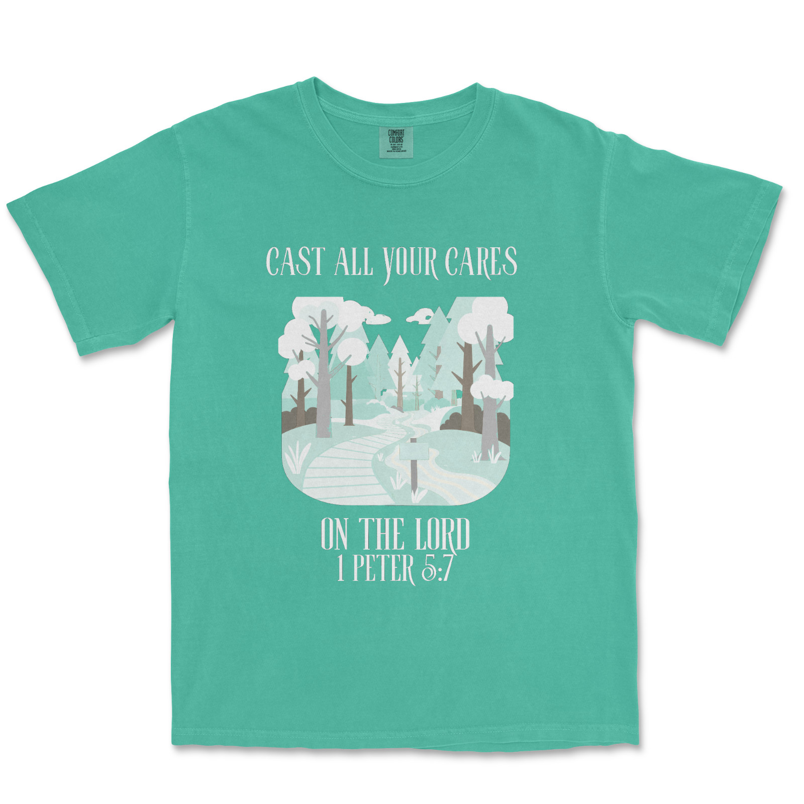Cast All Your Cares Shirt Graphic Christian Shirts for Men Bible Verse T Shirt